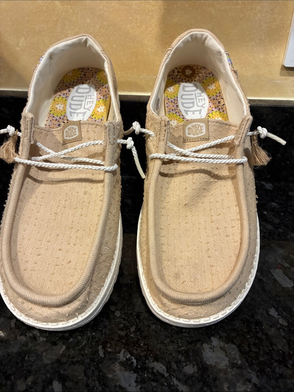 Hey Dude Women’s Irish Cream Slip-On Canvas Sneakers